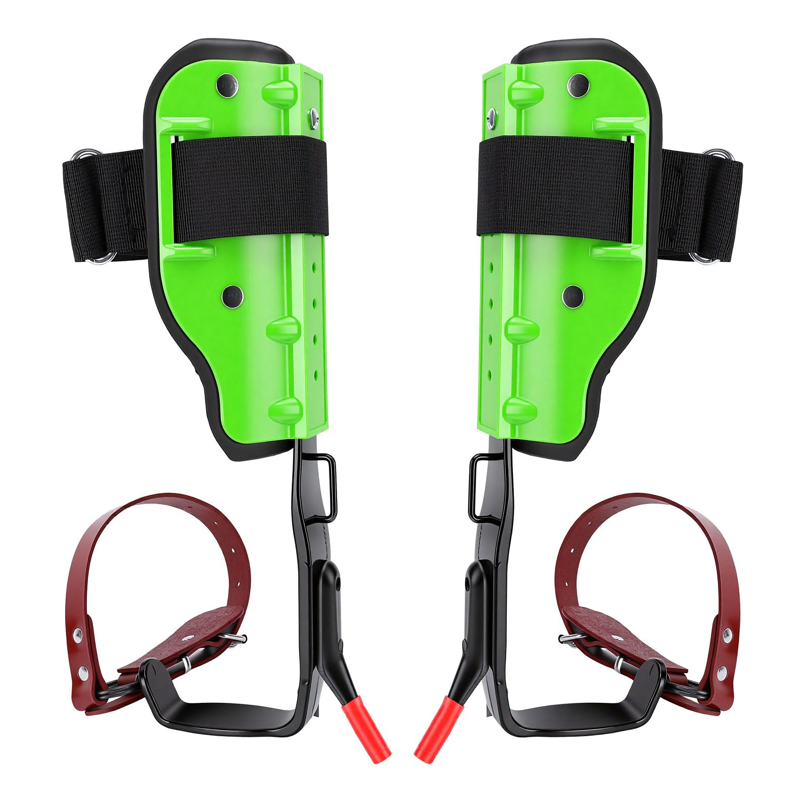 Sxhlseller Juego de Púas para Trepar árboles con Núcleo de Acero Fundido y Correas de Cuero de PU, Almohadillas para Patas de Altura Ajustable para Cosecha de Huertos, Silvicultura y Mantenimiento