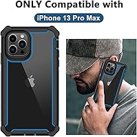Vista 2 de Funda para iPhone 13 Pro Max, con protector de pantalla integrado, protección resistente contra caídas, cuerpo completo, resistente a prueba