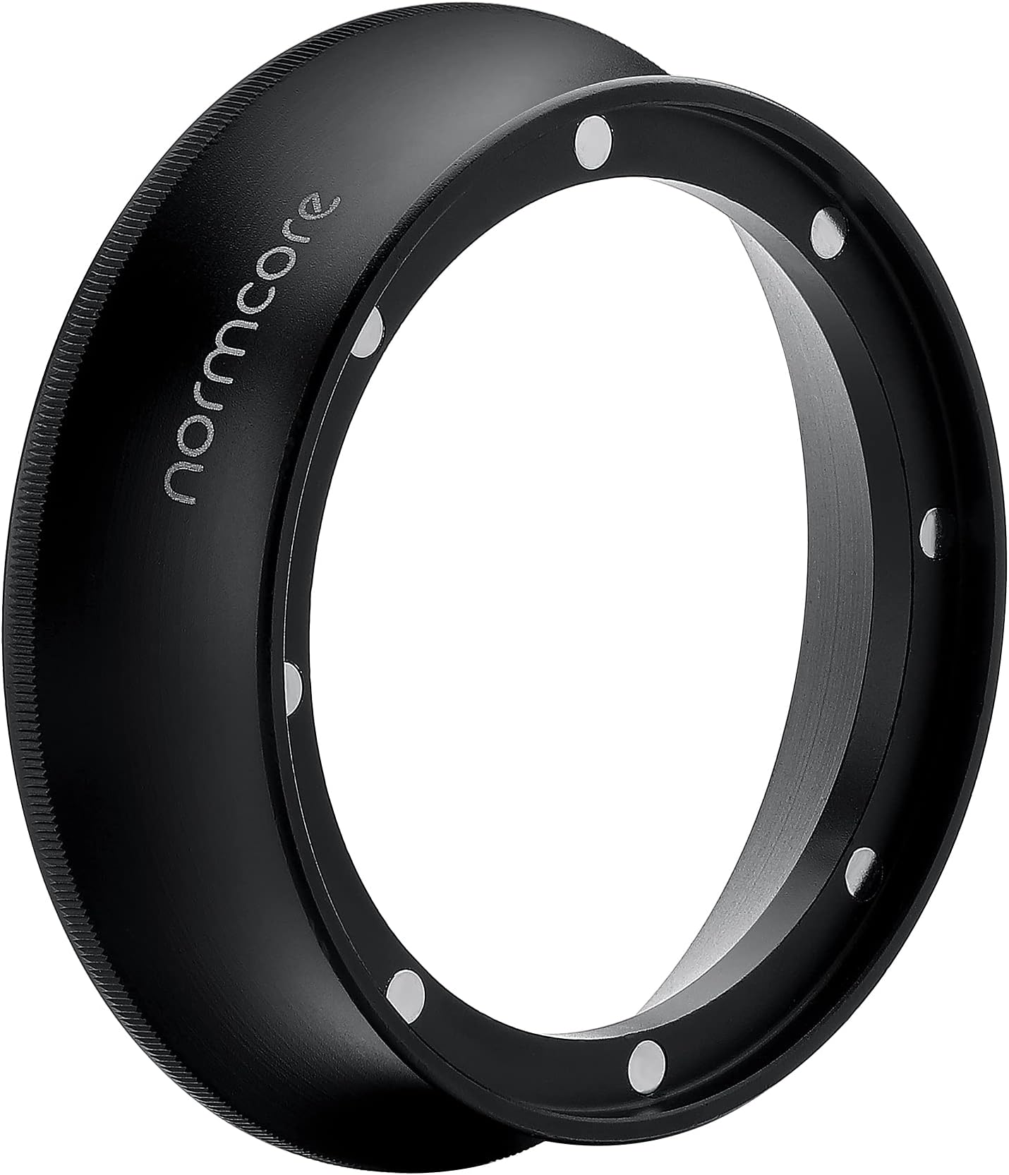 51mm Magnetic Dosing Funnel, Espresso Dosing Ring, 18mm Anodized Aluminum with 8 Neodymium Magnets Compatible with 51mm Delonghi Decica Portafilter, Black