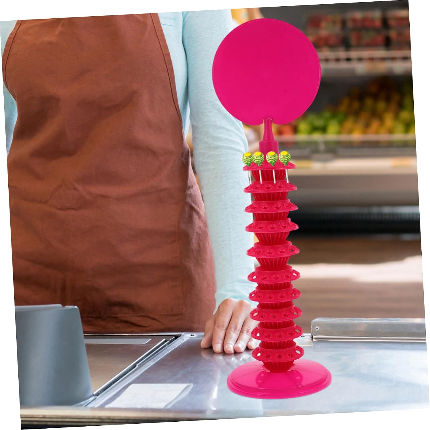 Adjustable Tabletop Lollipop Stand Plastic Multi Layer Candy Holder