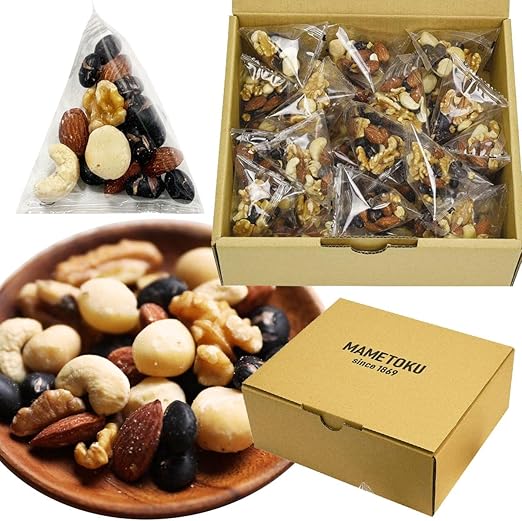 Amazon.co.jp ミックスナッツ ギフト 豆徳 (MAMETOKU) デイリーナッツBOX 素焼き 無塩 個包装 ナッツ (デイリー
