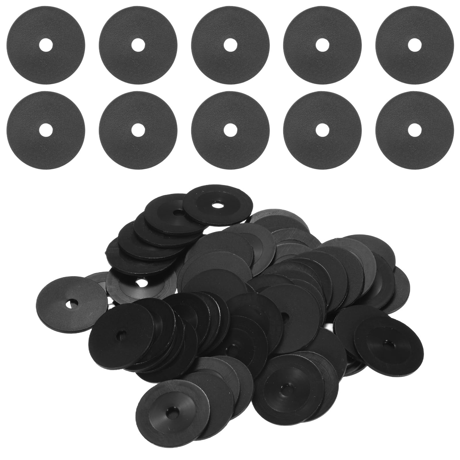 M METERXITY 60-Pack M3 Nylon Flat Washers 3mm ID 20mm OD 1mm Thick Round Plastic Plain Washer Fastener Sealing Spacer Gasket Ring for Household/Commercial [Black]