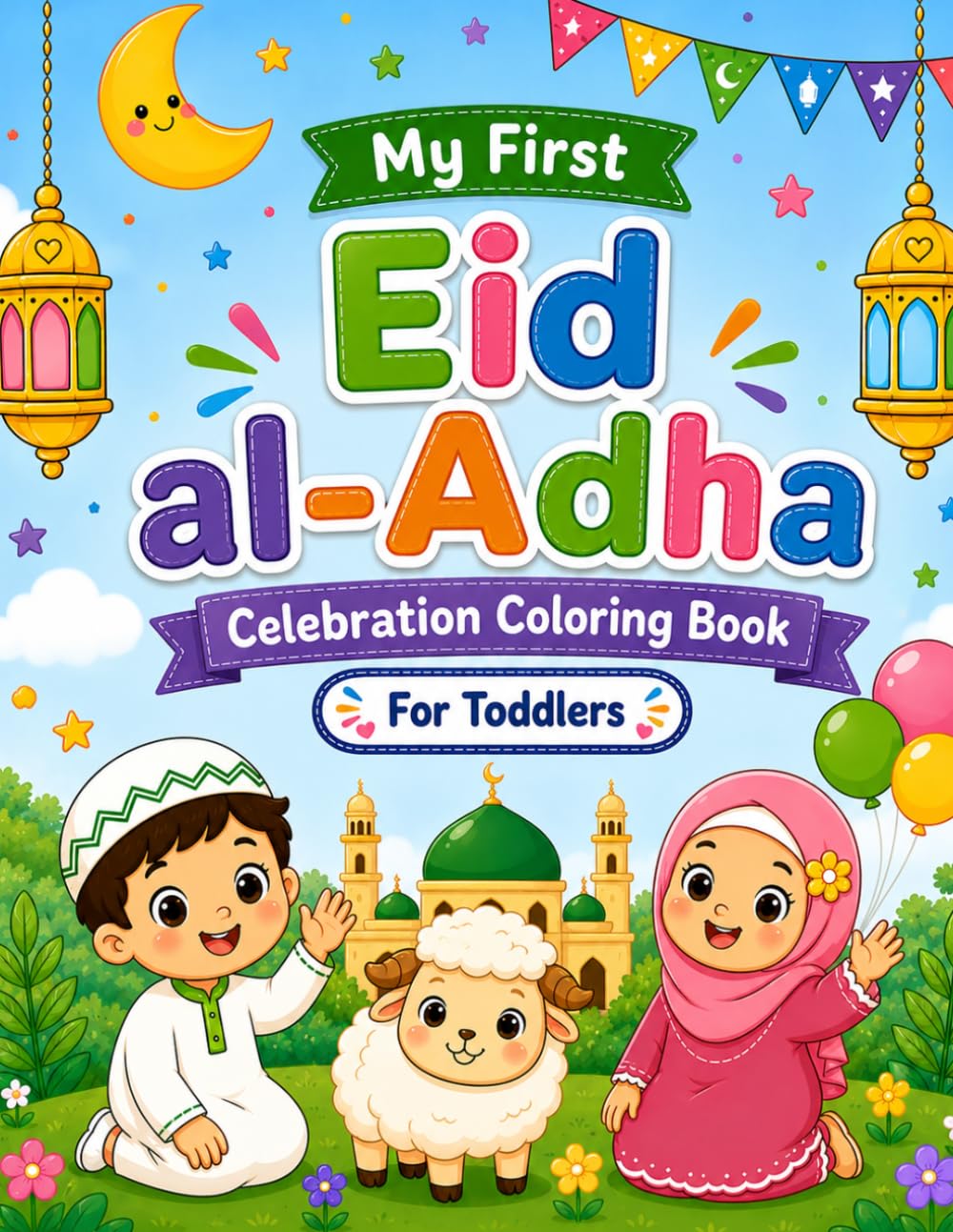 My First Eid al-Adha Celebration Coloring Book for Toddlers: Cute and Easy Islamic Coloring Pages for Boys and Girls (Eid Mubarak Series)
