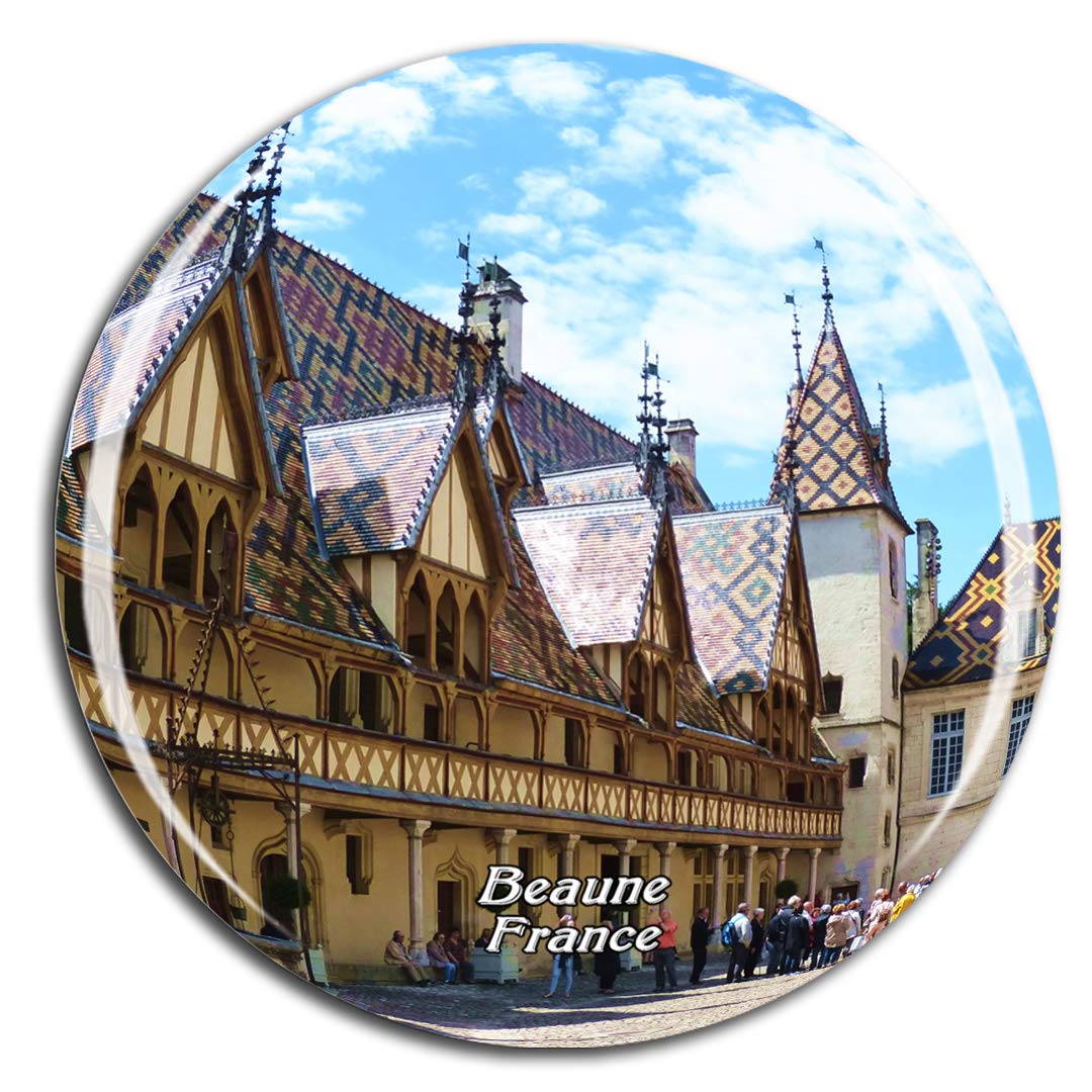 Weekino France Winery Beaune Fridge Magnet 3D Crystal Glass Tourist City Travel Souvenir Collection Gift Strong Refrigerator Sticker