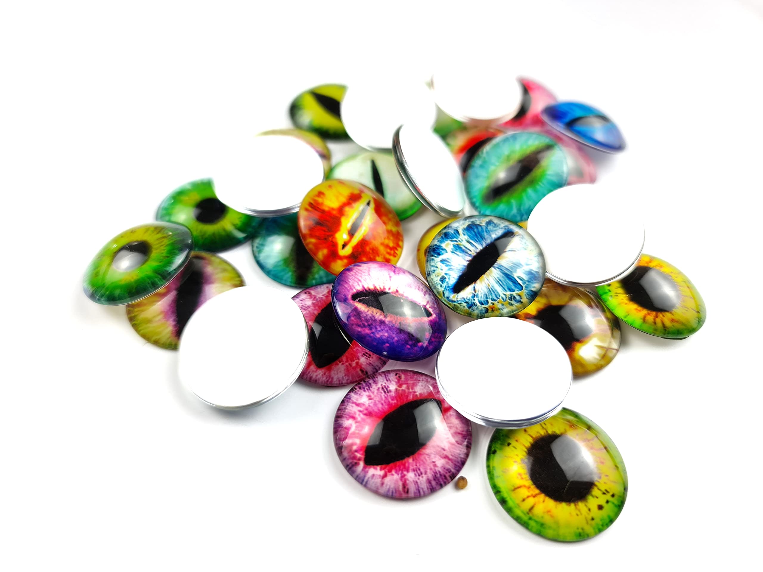 Cabochons en verre 25mm yeux d'animaux pour création de bijoux DIY et customisation
