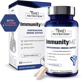 ImmunityMD - Immune Health Probiotic | Potent, Doctor-Selected Probiotic Strains with Prebiotic - Promote Overall Immune System Strength, Reduce Everyday Stress | 60 Capsules