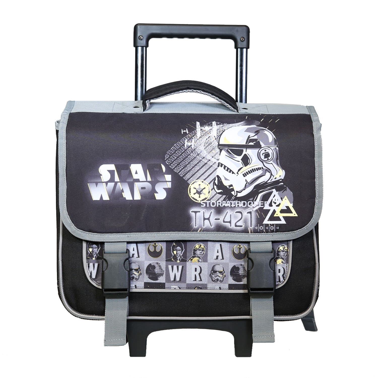 Bagtrotter Cartable à roulettes 38 cm Disney Star Wars Noir