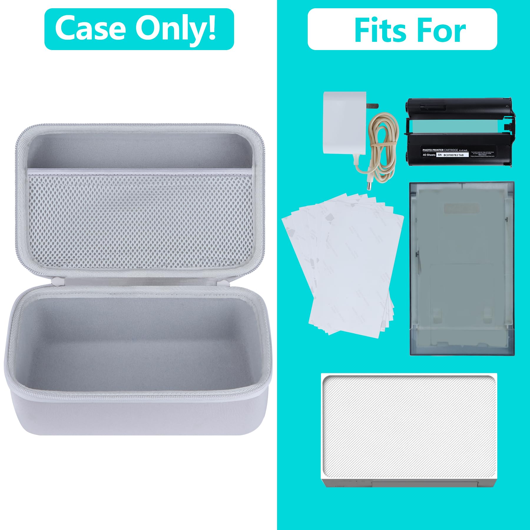 Dura Funda Protectora Compatible con Liene Amber M100 / M200 Impresora Fotográfica (Blanco)