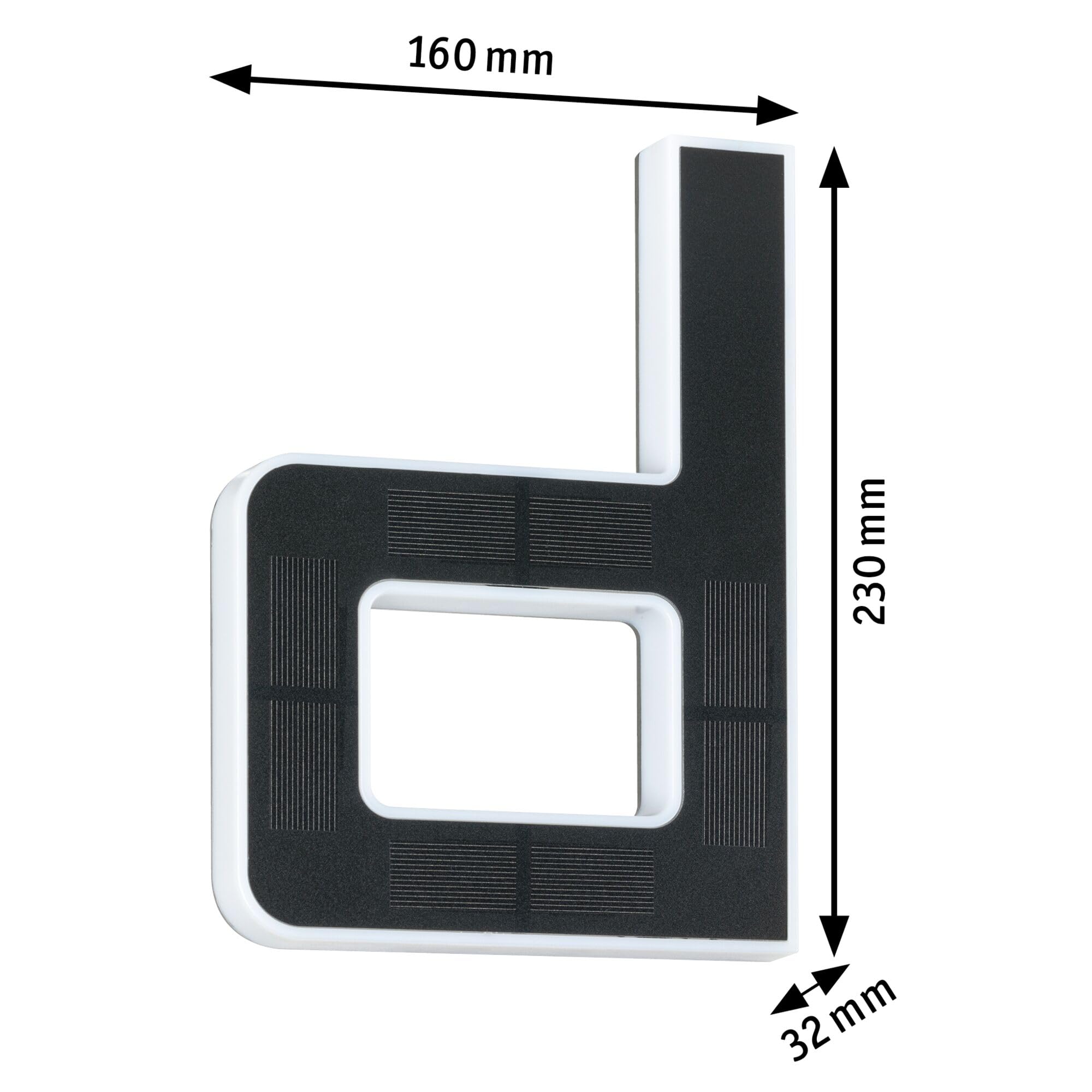 Paulmann 94653 Lampada solare LED per numero civico D IP44 bianco caldo batteria sostituibile incl. 1x0,2 W nero lampada solare plastica 3000 K