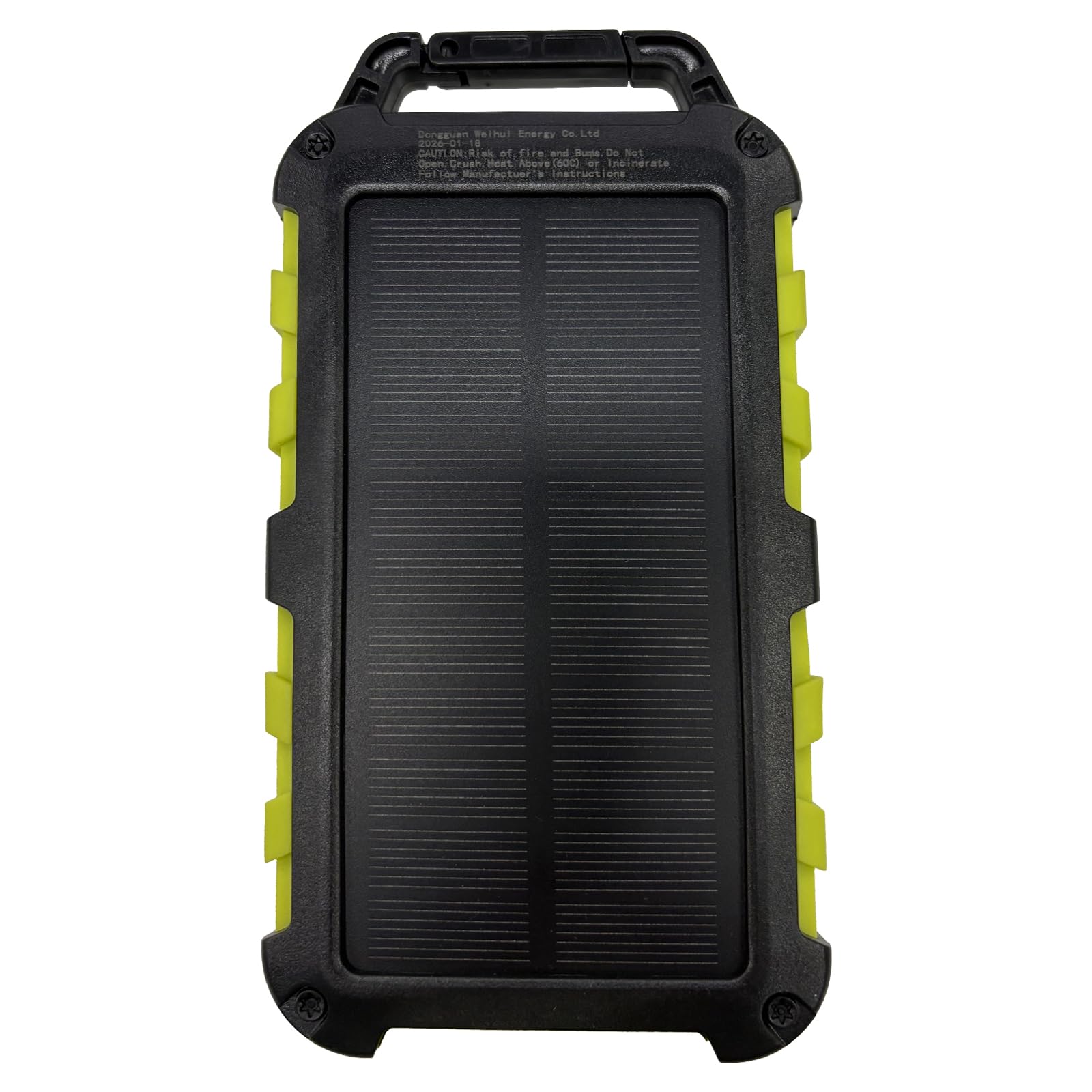Cargador Solar 10000 mAh Power Bank Solar, Bateria Externa con Carga Rápida 15 W Impermeable IPX4 2 Puertos USB + Linterna LED Compatible con Smartphones Tablets Camping y Emergencias Verde