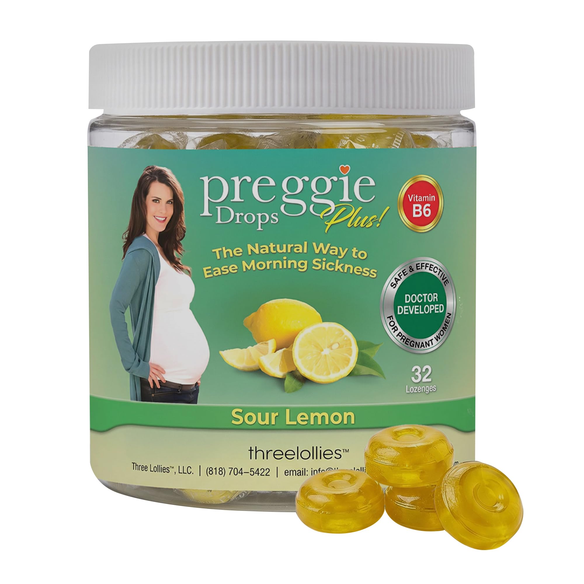 Three Lollies Preggie Pop Drops Plus Pregnancy Candy, Sour Mix, 32 Count — Amazon image 10