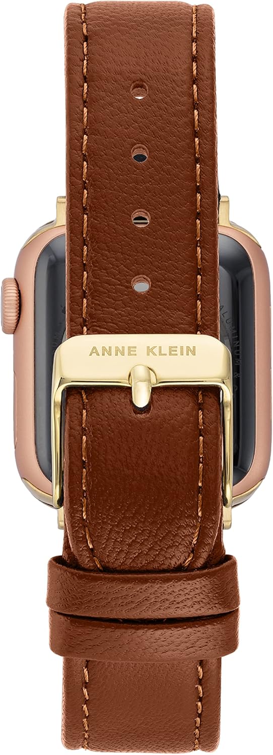 Anne Klein Leather Fashion Band for Apple Watch Secure, Adjustable, Apple Watch Band Replacement, Fits Most Wrists : Cell Phones & Accessories
