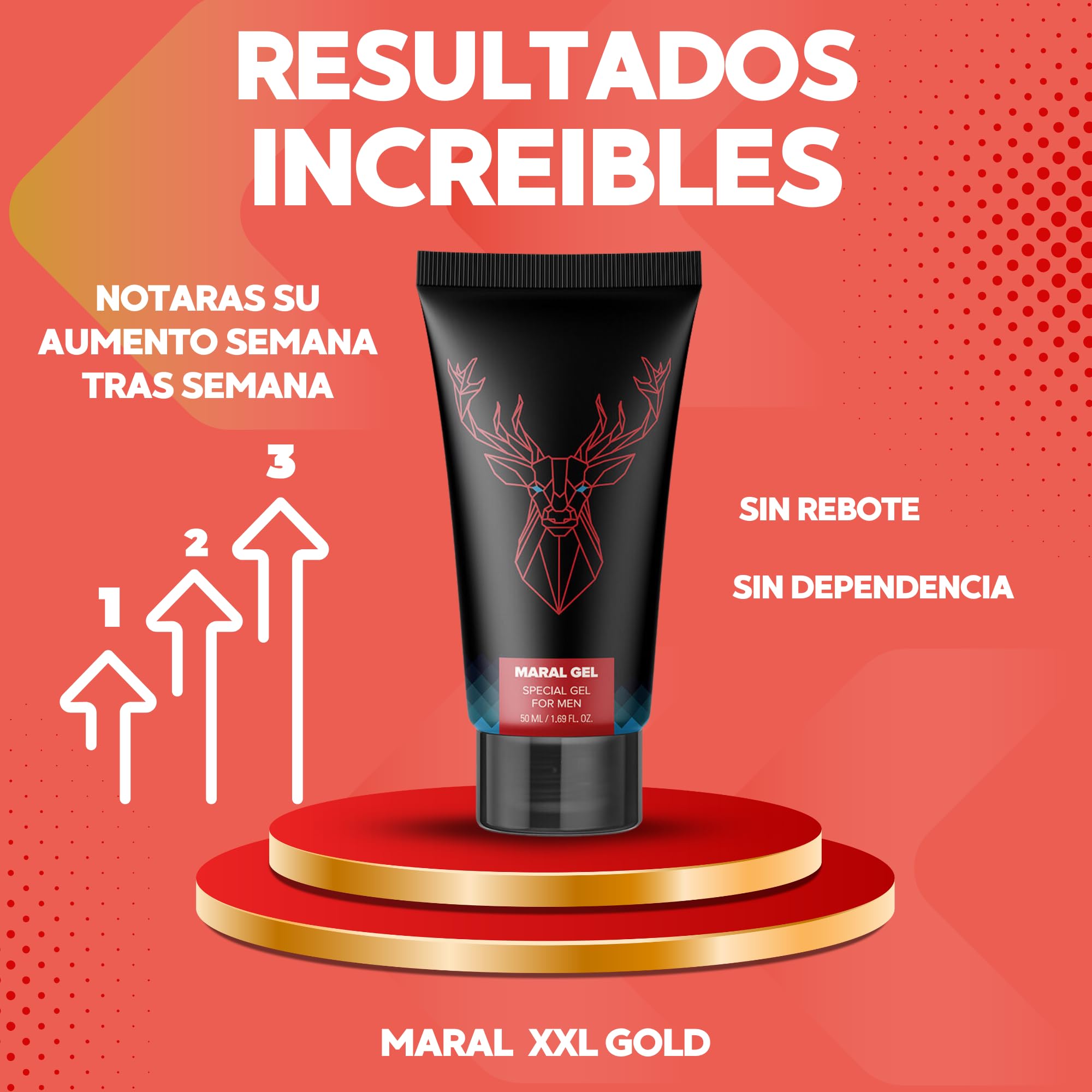 Gel Potenciador Masculino XXL 50 ML – Crema Virilidad Hombre – Aumenta Longitud y Grosor con Uso Constante/Formulación Natural