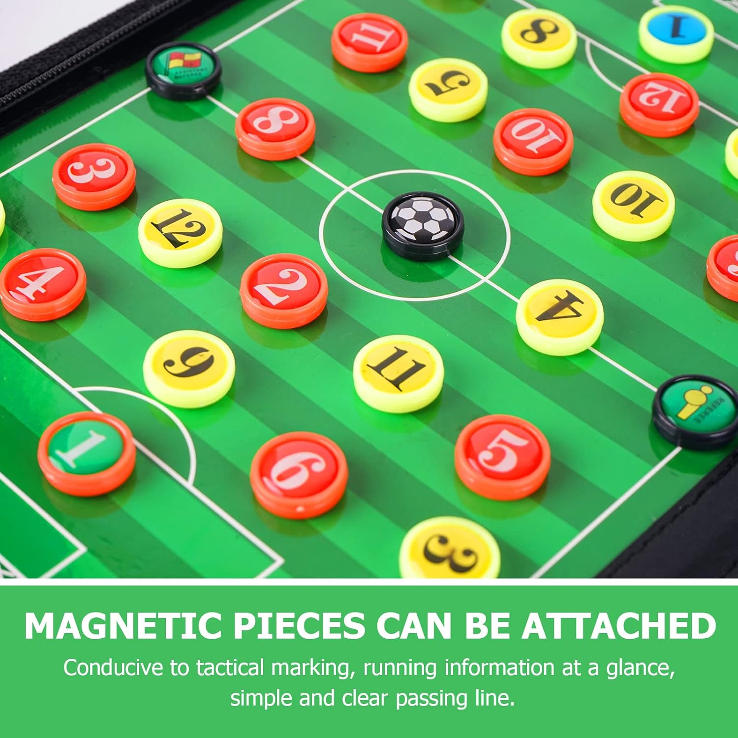 FantasyDay Soccer Coaching Tactical Board, Portable Magnetic Football Coach Blackboard Futsal Tactics Strategy Board - Sport Gift Training Assistant Equipment KIt with Player Markers, Pen and Eraser