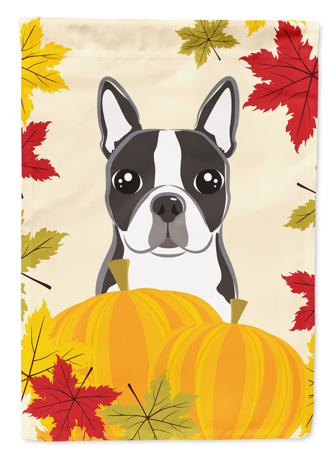 Drapeau de jardin Boston Terrier Thanksgiving déco automne Carolines Treasures