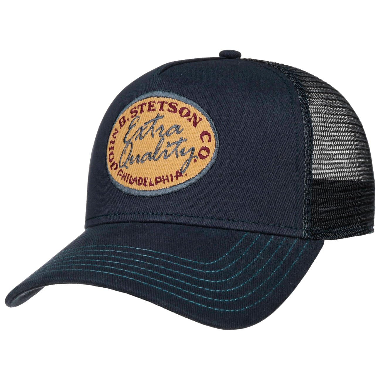 Stetson Czapka Trucker Vintage Brushed TwillKobiety/Mężczyźni - tirowca baseball cap z meshu Metalowa sprzączka, daszkiem wiosna-lato jesień-zima Wiosna