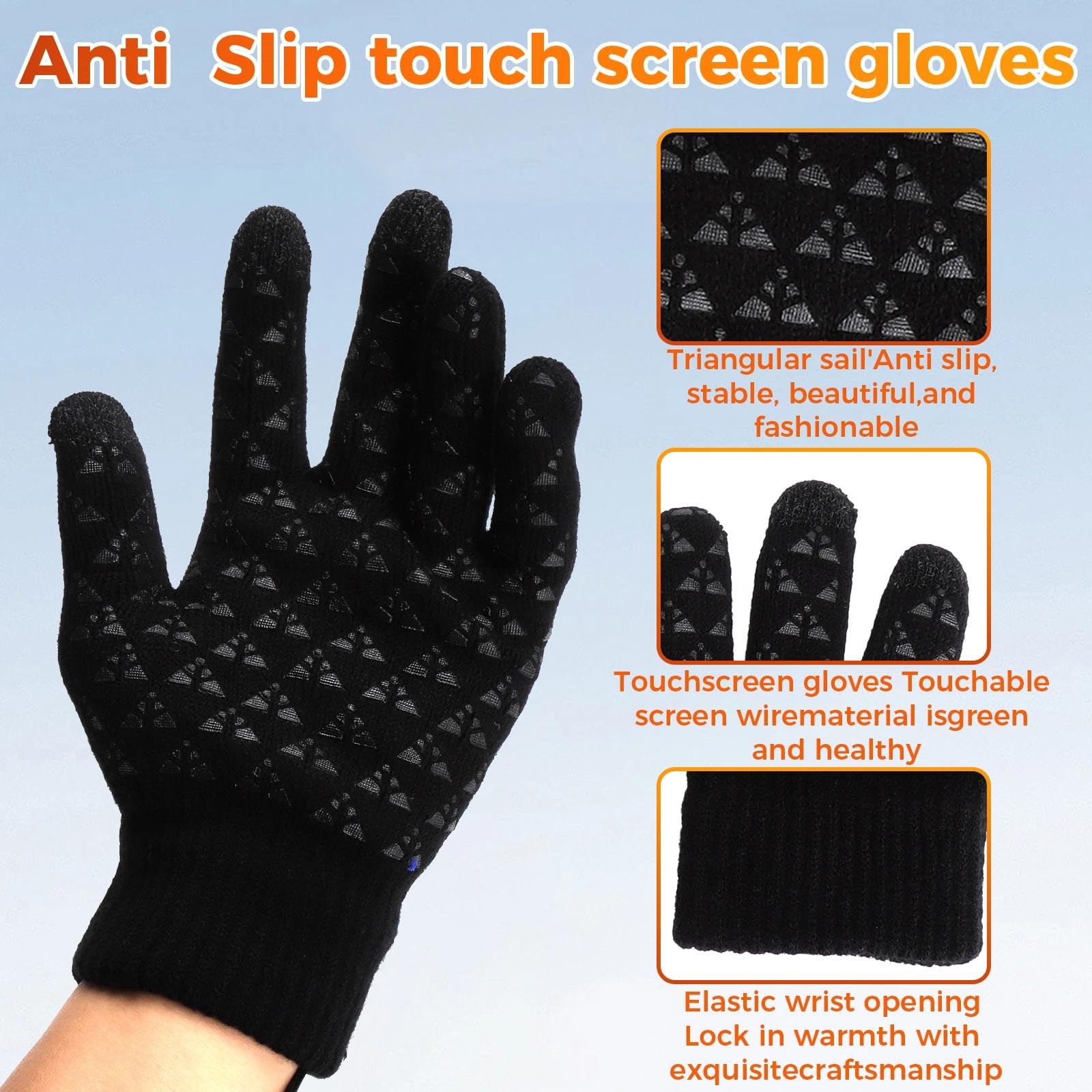 HENGBIRD Guantes calefactables USB eléctricos con pantalla táctil para invierno esquí ciclismo