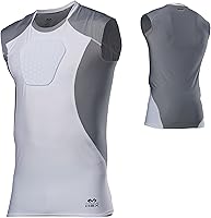 Vista 11 de McDavid HEX Chest Protector Shirt Heart Guard Sternum Compression Padded Shirt for Football, Lacrosse, Softball Rugby - Youth