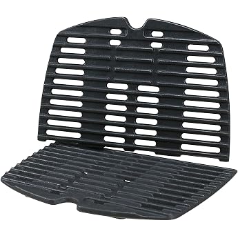 Denmay 7644 32.3 x 43.2 cm Cast Iron Cooking Grate for Weber Q100 Q1000 Q120 Q1200 Q140 Q1400 Gas Grill Cast Iron Grill Replacement Parts Accessories for Weber Q100 Series Pack of 2