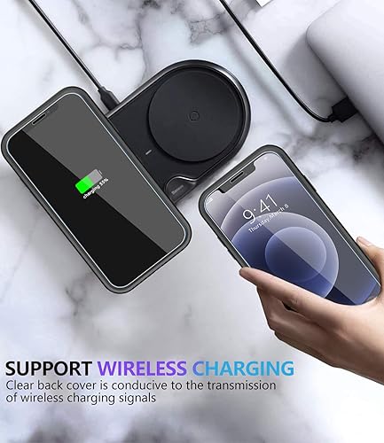 Miniatura 7 de Diverbox Funda para iPhone 12 a prueba de golpes a prueba de caídas Protector de pantalla de vidrio templado Funda de protección resistente para