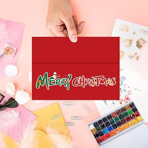 Vista 54 de Paquete de 100 sobres blancos de 5 x 7 pulgadas, sobres A7 para invitación de tarjetas, boda, fiesta de cumpleaños, baby shower