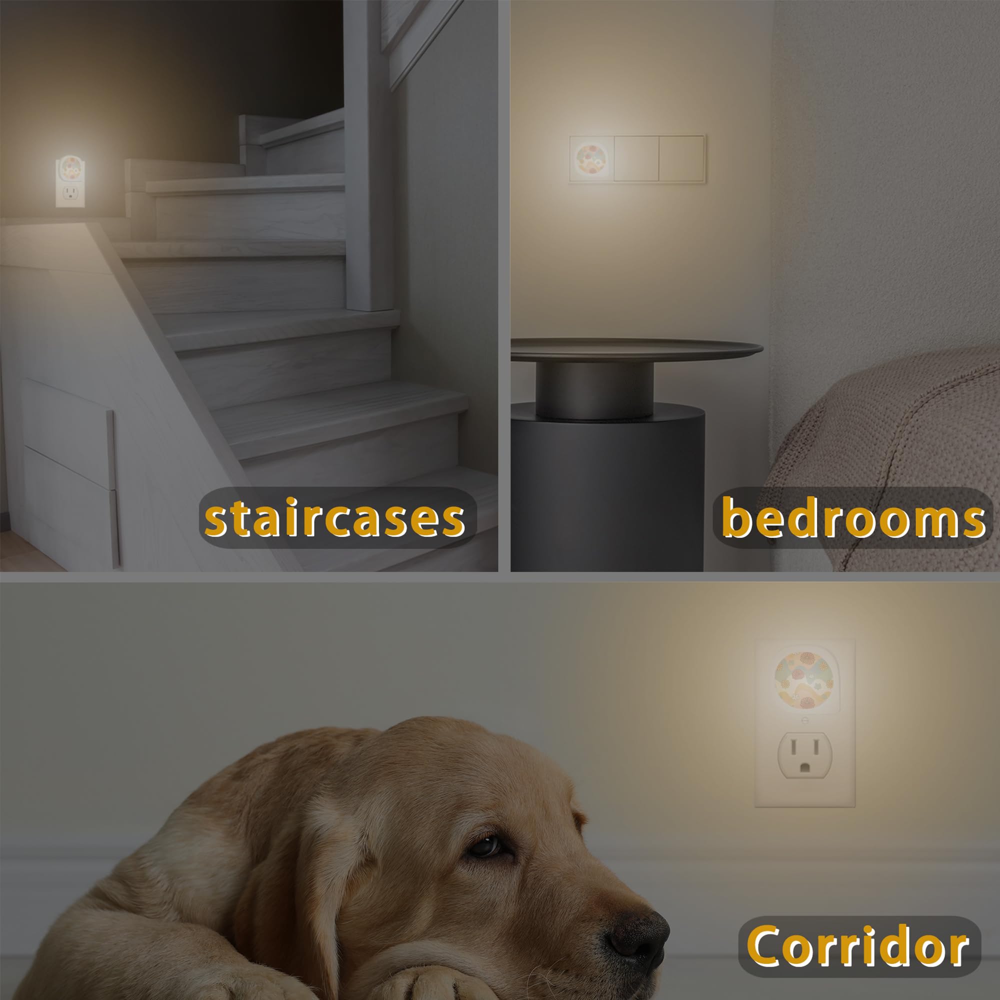 70s Retro Floral Night Lights Plug into Wall Vintage Flower Night Light for Boys Girls Led Night Light — view 7