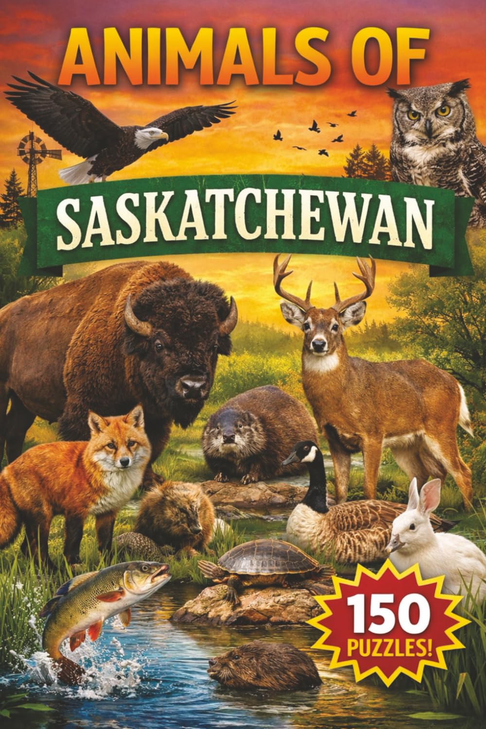 Animals of Saskatchewan Word Search: 150 Wildlife-Themed Puzzles (Canadian Wildlife Word Search Series)