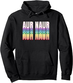 Aur Naur Australian Aussie Accent Rainbow Meme Slang Trend Pullover Hoodie