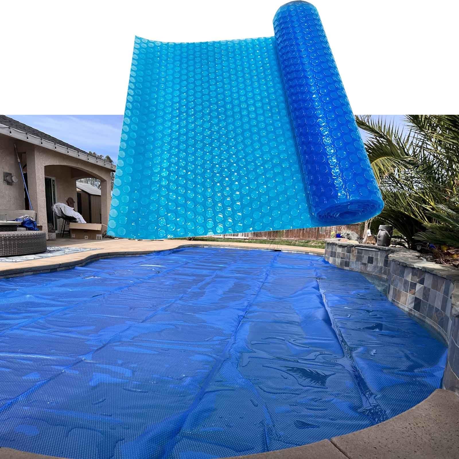 Piscinas Cobertor Cubierta Cobertor Funda Manta calefactora para piscina en forma de riñón, cubierta solar extra grande para piscinas sobre el suelo/piscinas enterradas/spa y jacuzzi, mantas flotantes