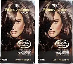 2 Kits Removedor de Coloração de Cabelos com tinta e coloração WF Cosméticos 800ml