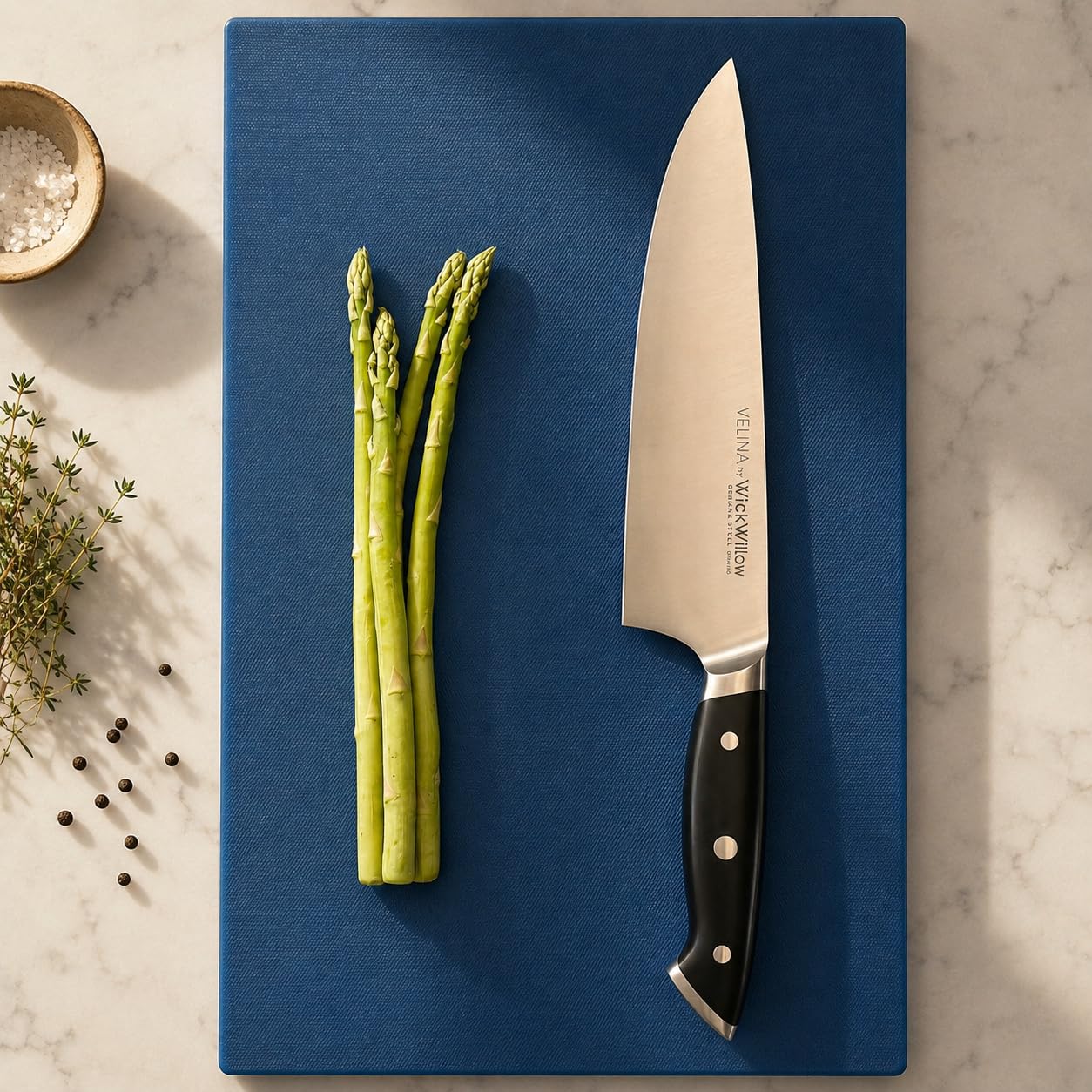 WICKWILLOW 8” Chef Knife – Ultra Sharp German Steel, Ergonomic Handle — Amazon image 2