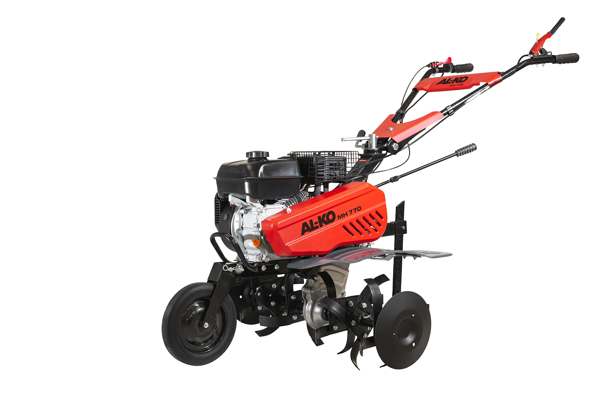 AL-KO Glebogryzarka spalinowa MH 770 Comfort, moc silnika 3,45 kW, 6 tasaków, szerokość robocza 77 cm, do powierzchni do 670 m², w zestawie koło transportowe i tarcze ochronne, czerwono-czarna