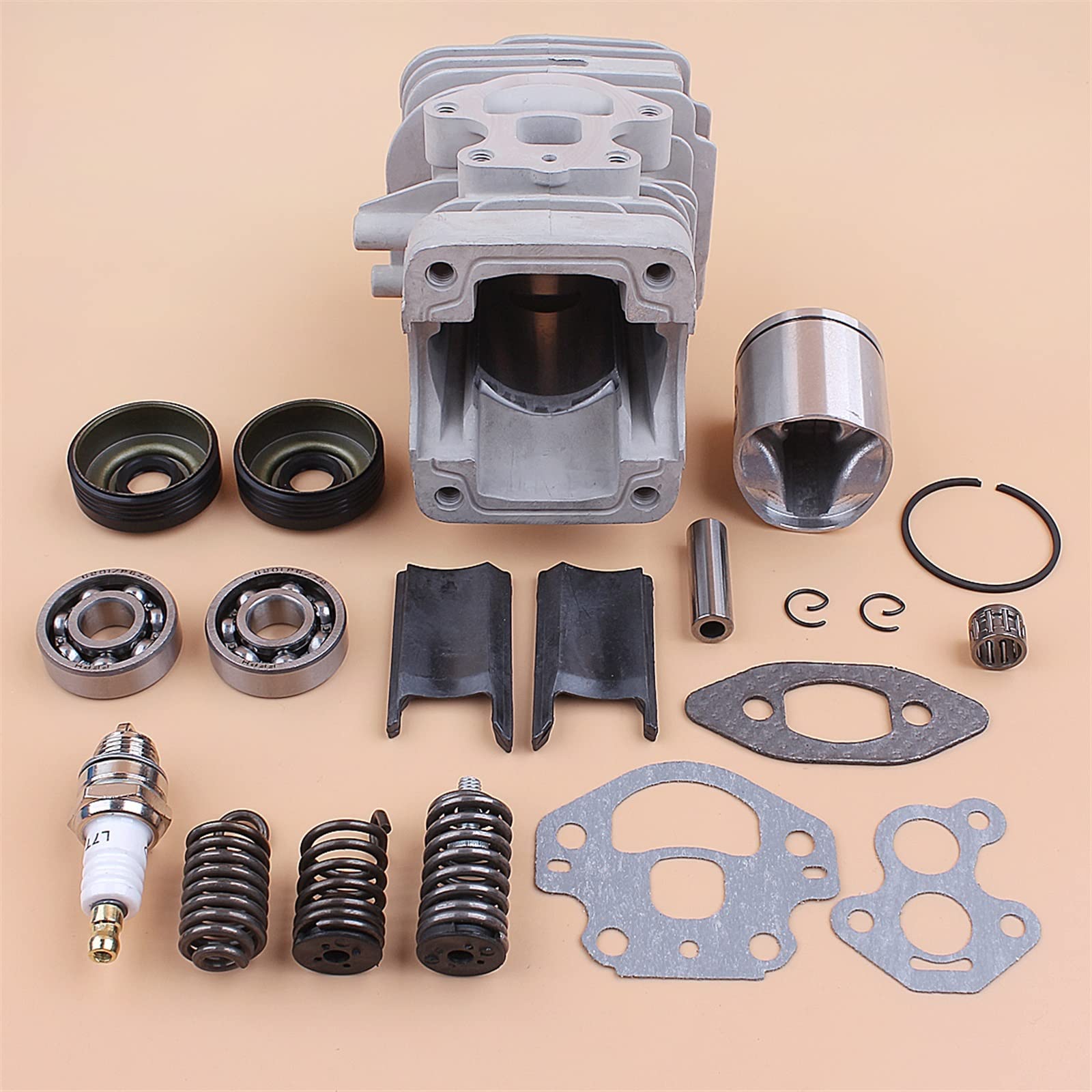 IWBR Kit de pistón de Cilindro de 39mm Apto for Husqvarna 240 235 236 cojinete de cigüeñal Junta de Sello de Aceite Amortiguador cojinete Motosierra Pieza de Repuesto