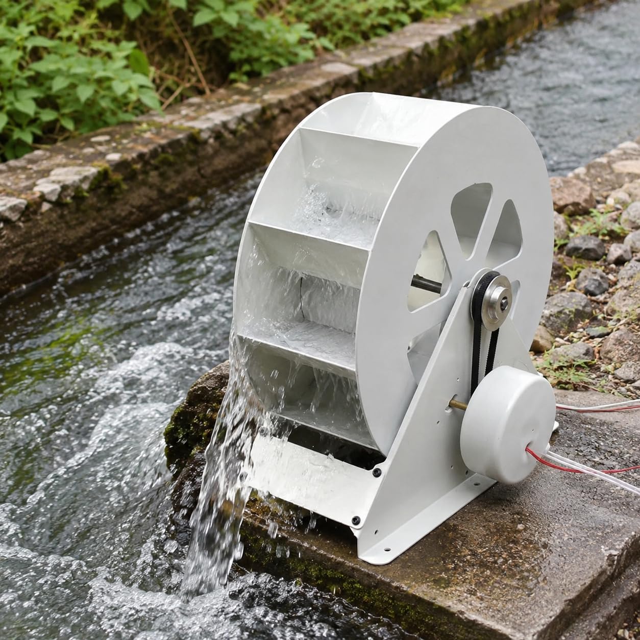 Générateur de Turbine à Eau Portable, kit Micro-hydroélectrique en Acier alimenté par Flux pour Les Flux Hors réseau et Les rivières, Fonctionnement Silencieux