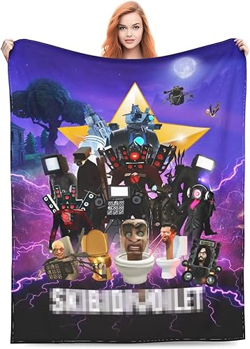 Manta de cama ultrasuave con estampado 3D divertido de franela cálida para sofá, sala de estar, silla, oficina, decoración del hogar, 1-50 x 60