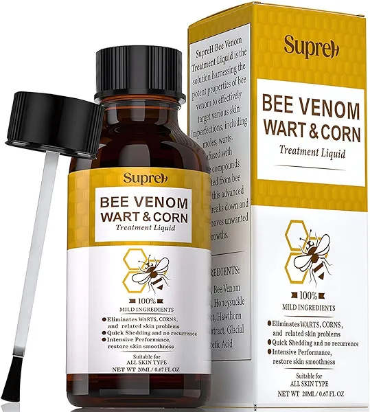 SupreH Fast-Acting bee Venom wart Remover: wart Freeze Off with salicylic Acid & bee Venom Cream - Wart Removal for Plantar Genital 18 ML