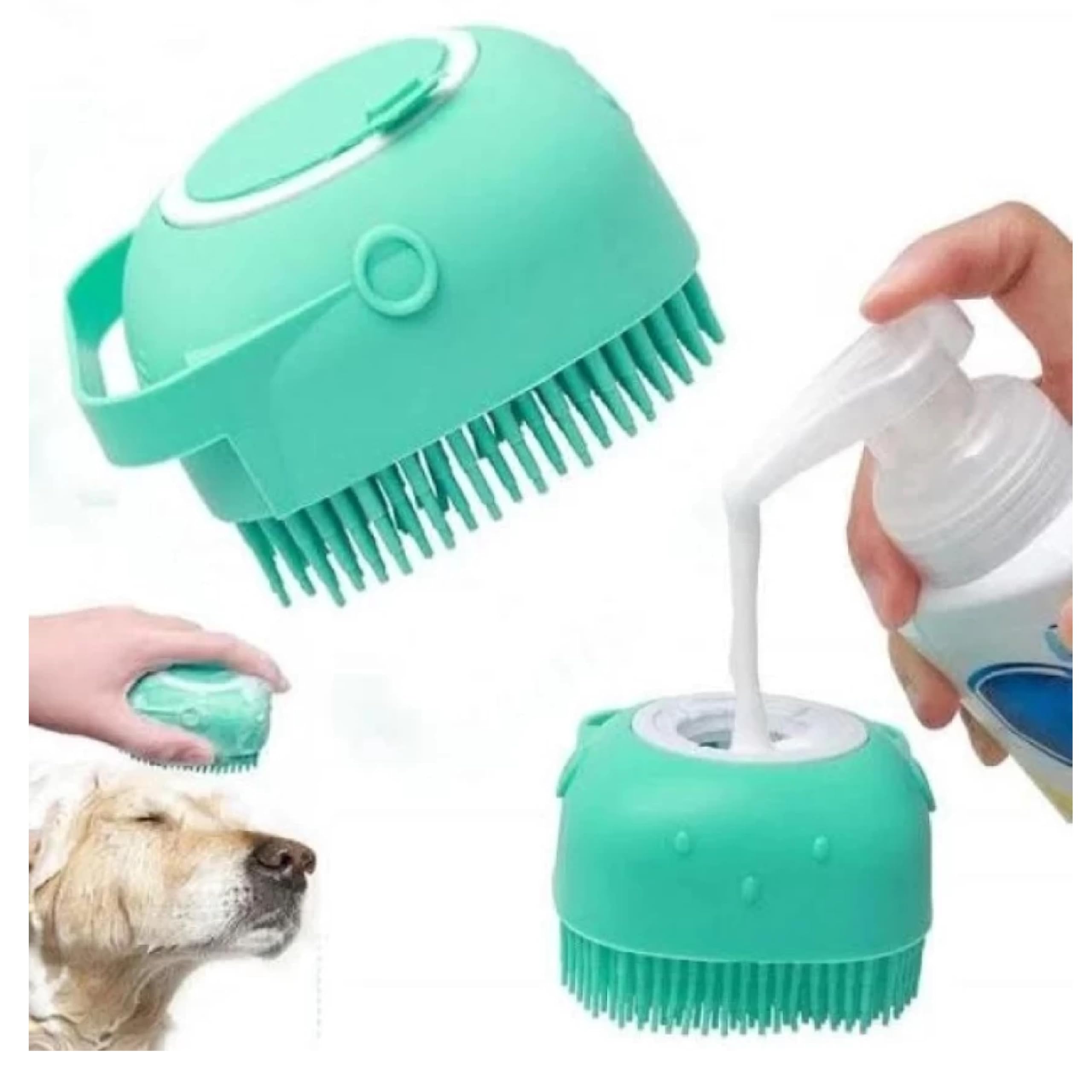 Soft Dog Bath Brush Pet Shampoo Brush Soft Silicone Pet Brush for Dogs Pet Massage Brush with Shampoo Dispenser Dog Grooming Brush with Loop Handle for Short Haired Dogs Cats (Multicolour) (B0CM1W6ZDQ) Amazon Price History, Amazon Price Tracker