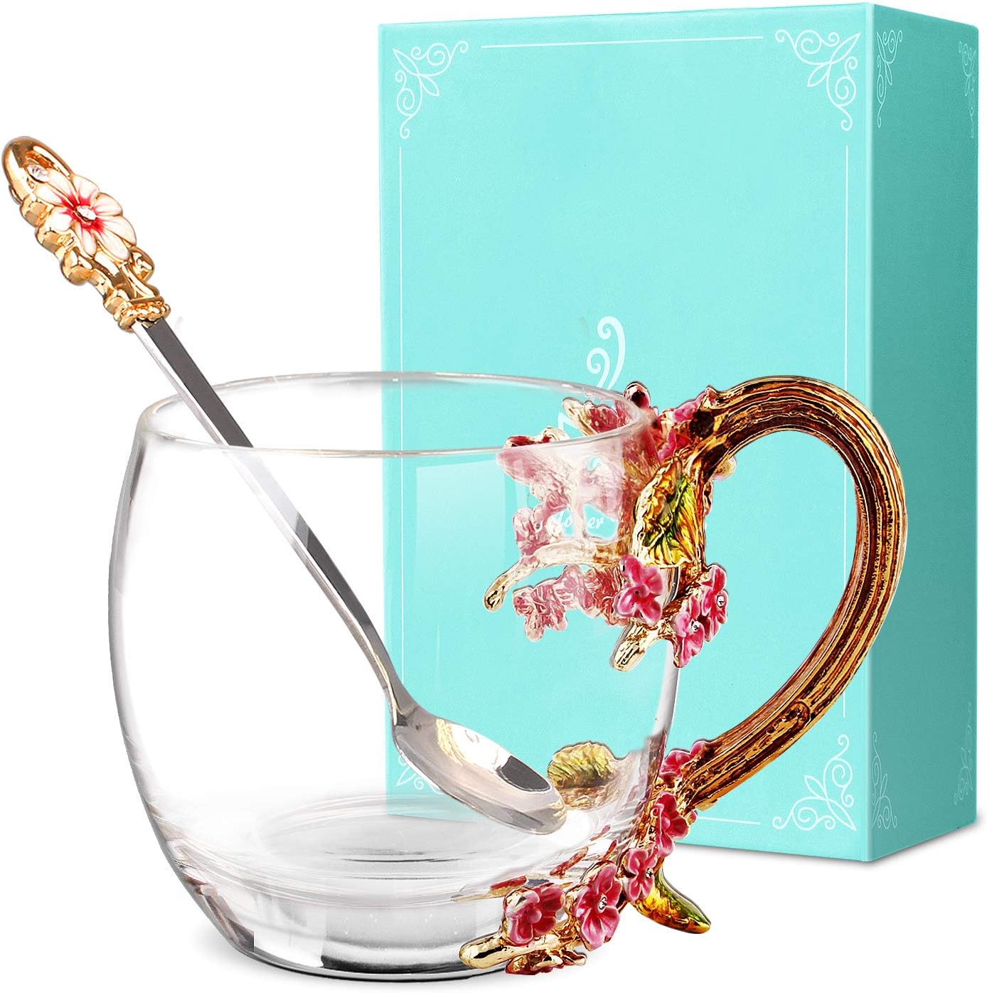 tazza di vetro per donne