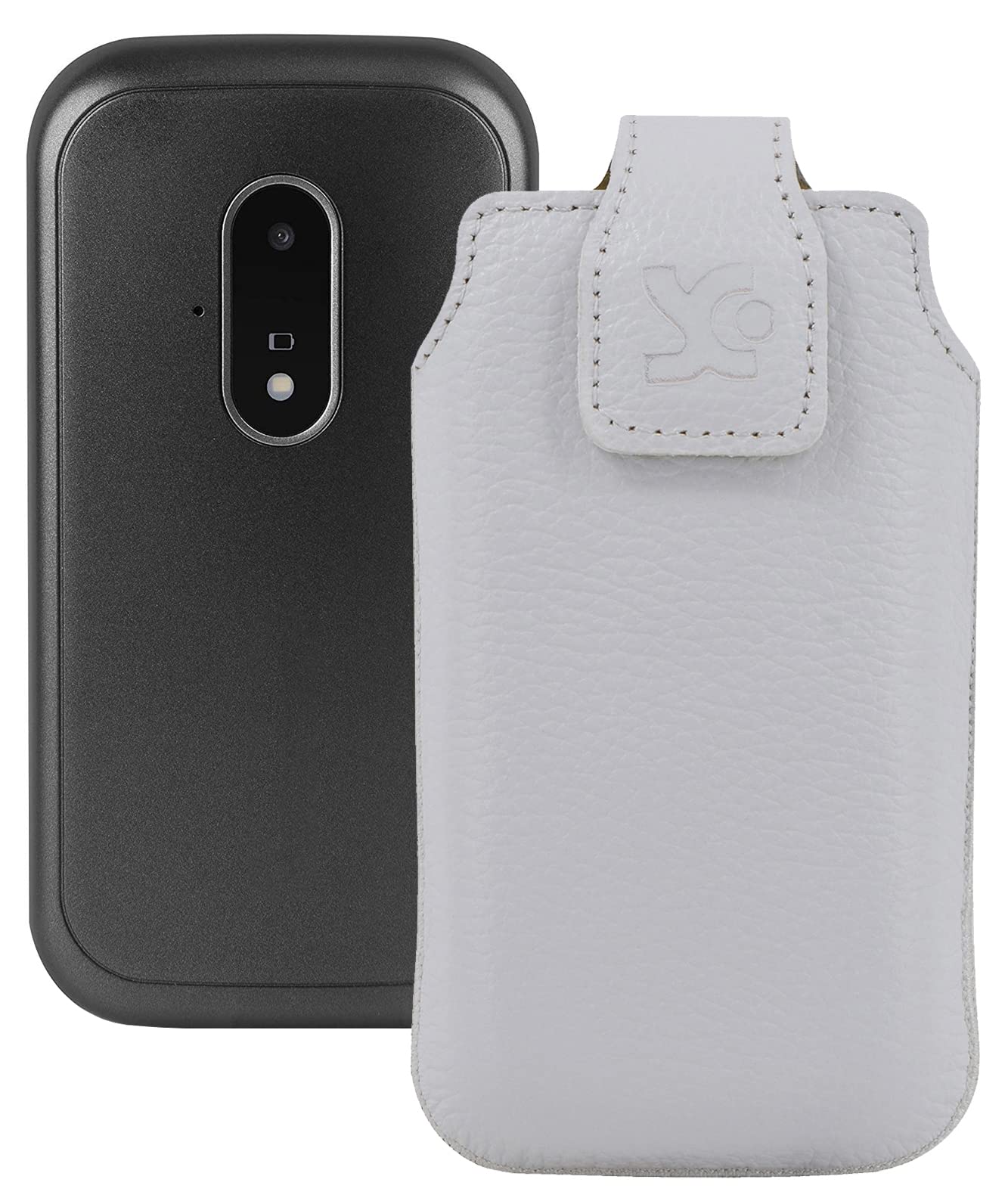Étui en cuir Geemarc CL8700 Suncase blanc protège-téléphone - 5