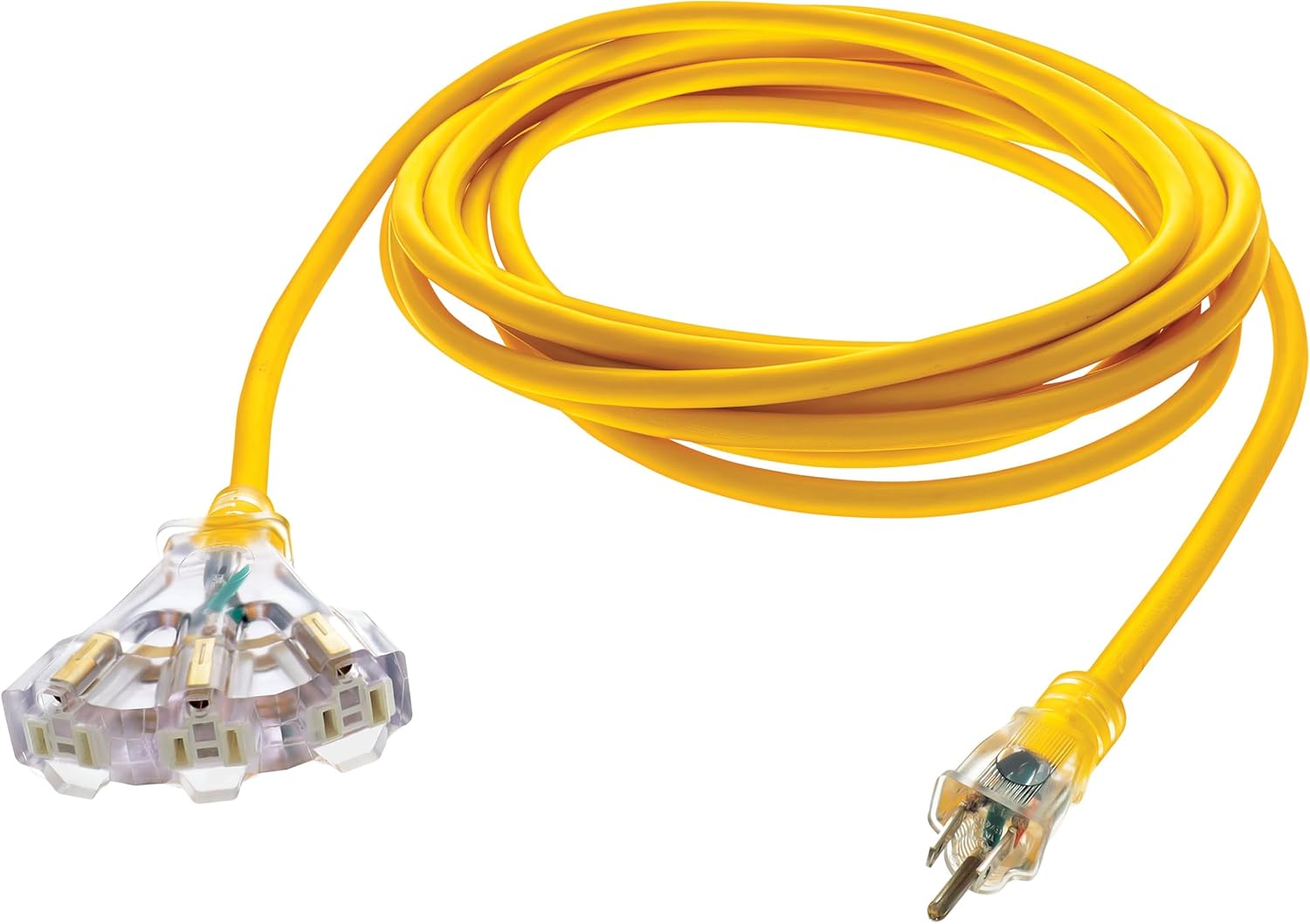 RoadPro 25FT Multi-Outlet Extension Cord RPBAD001 Heavy-Duty 12-Gauge 3-Wire SJTW Power Cable for Indoor Outdoor