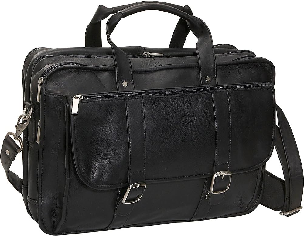 David King & Co. Expandable Laptop Briefcase, Black, One Size