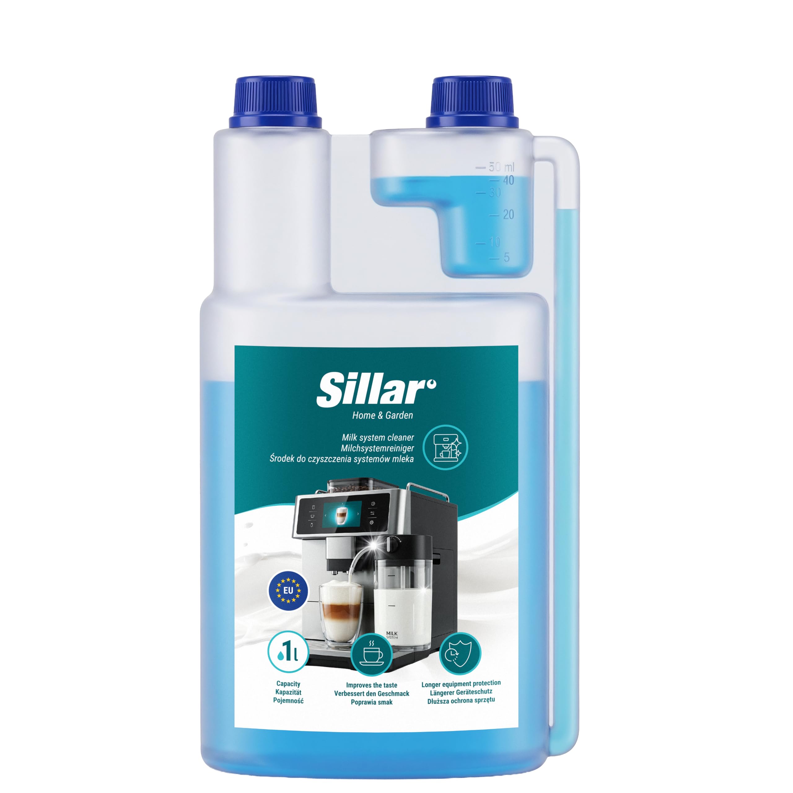 Sillar Limpiador del Sistema de Leche 3 x 1 L para Cafeteras y Espumadores
