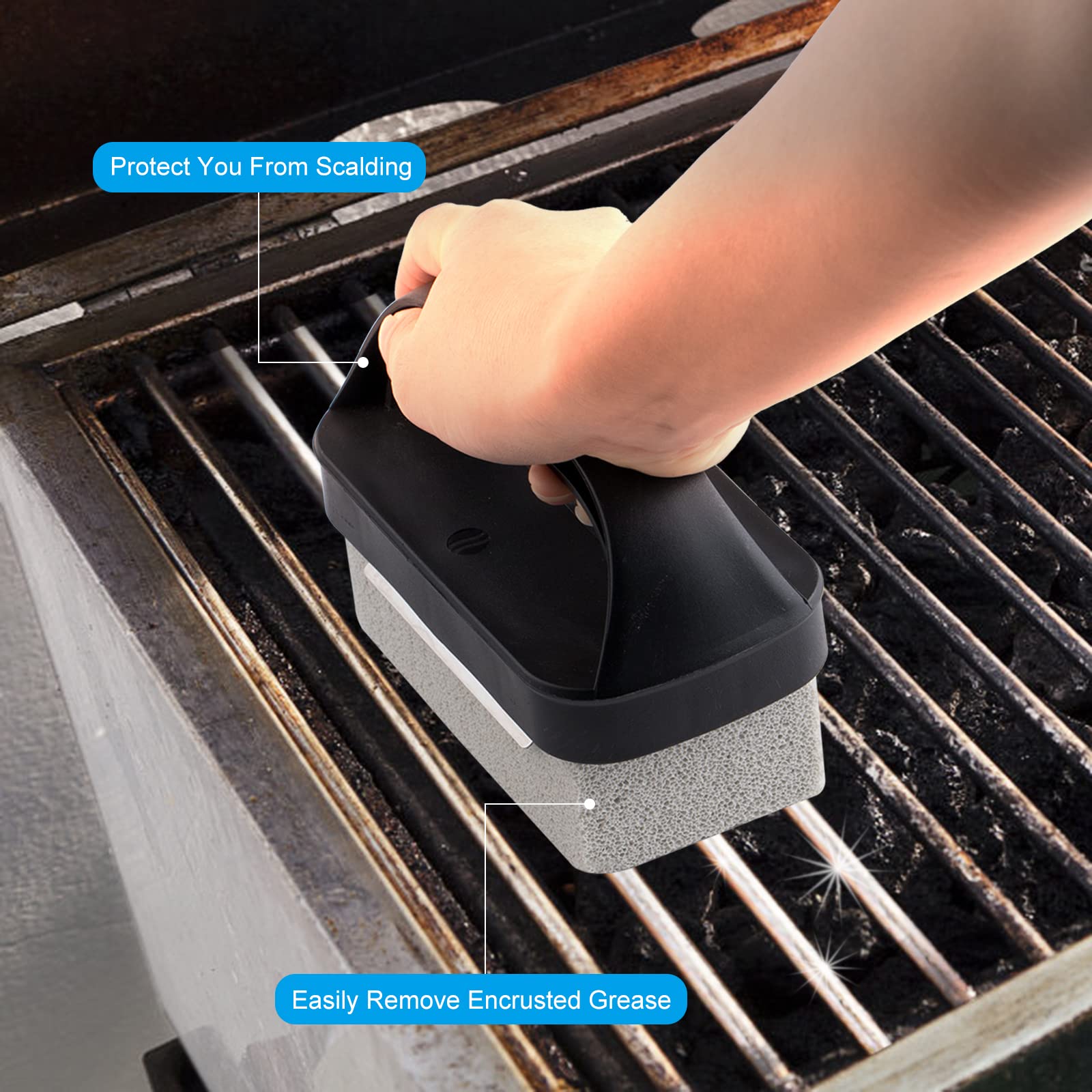 Kit de limpieza de plancha Blackstone para parrilla Blackstone + raspador + limpiador de estropajos