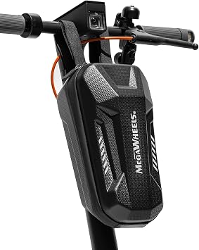 MEGAWHEELS Electric Scooter Bag,Universal Waterproof Escooter Handbar Hanging Bag Wtih 3 Independent Pockets For Carrying Chargers, Phone, Keys,Tools,3L,Tool-Free Installation