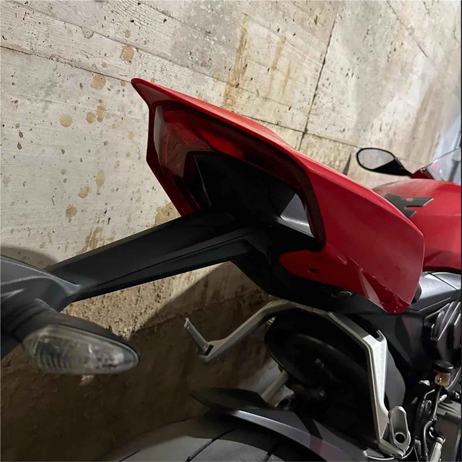 Generisch Motorrad-Heckabdeckung, Heckverkleidung, Einzelsitzabdeckung, Heckhöcker Für Ducati Für Panigale V4 V4S V4R V2 2018-2023(Red A Set)