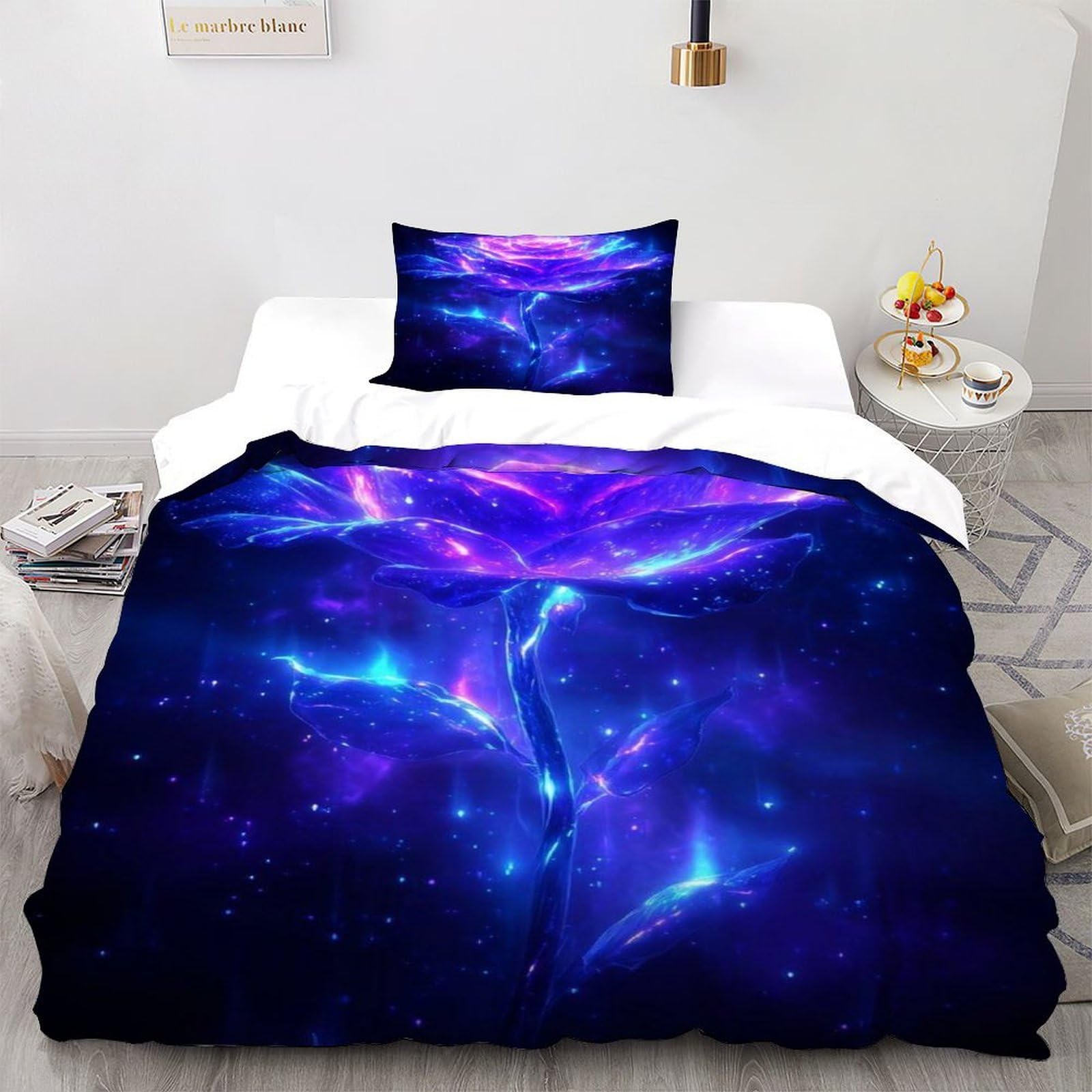 Parure de lit thème rose imprimé pour transformer l'ambiance de votre chambre adulte