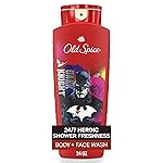 Old Spice Body Wash for Men, Batman: Dark Night, 3X Defense, 24/7 Shower Fresh with Lasting Scent, Cleansing 2-in-1 Body & Face Wash, Smell Like a Hero, Black Cherry and Nightfall Scent, 24 oz