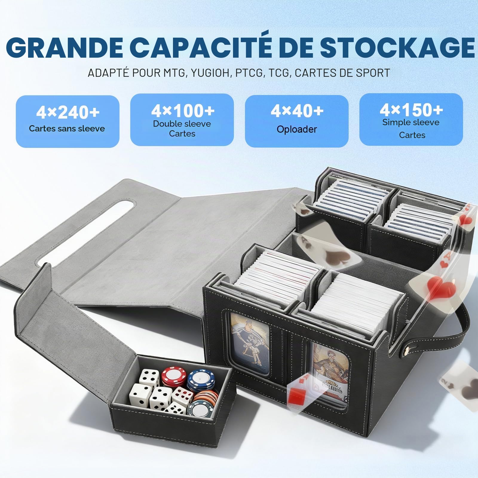 Boîte De Rangement Pour Cartes,Pour Cartes Mtg/Ptcg/Yugioh/Tcg