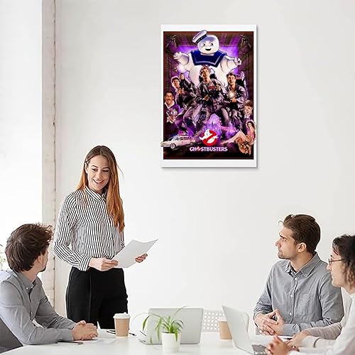 Miniatura 5 de Póster de película de los Cazafantasmas en lienzo para pared para dormitorio, 12 x 18 pulgadas (11.8 x 17.7 in)