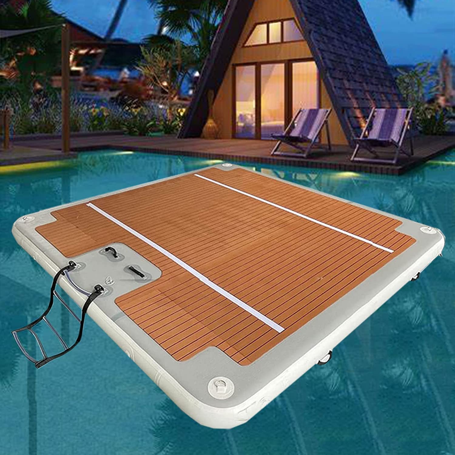 Buy Inflatable Floating Dock, Yacht Floating Island Floating Pad, Ocean